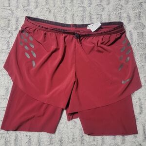 Nike Running Shorts | Burgundy Red | Women's Medium